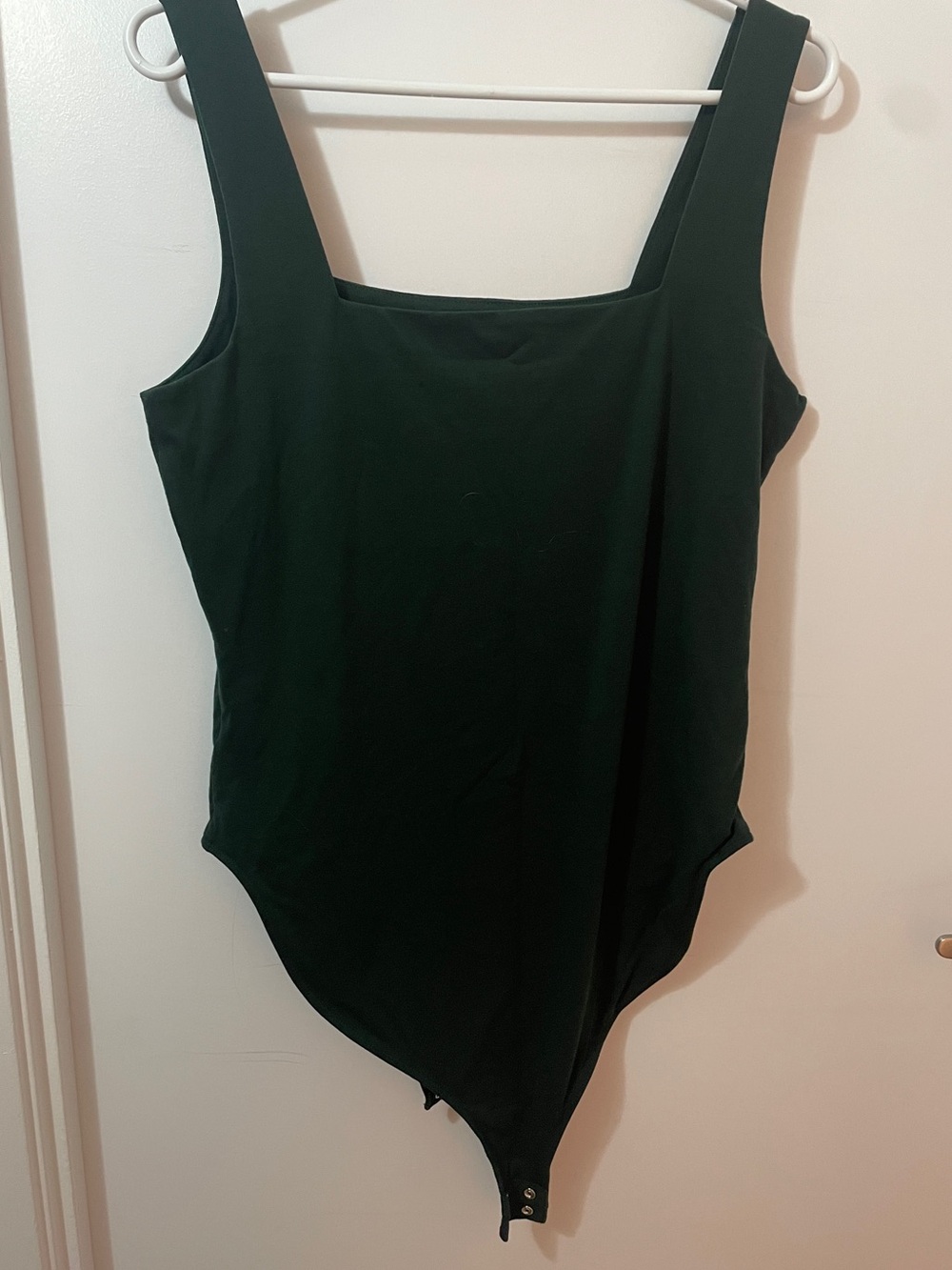 3/$20 Green Square Neck Tank Bodysuit